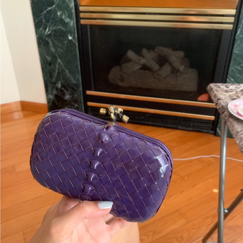 Bottega purple clutch